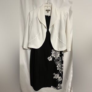 Maya Brooke Off White Jacket and Dress Size 14W